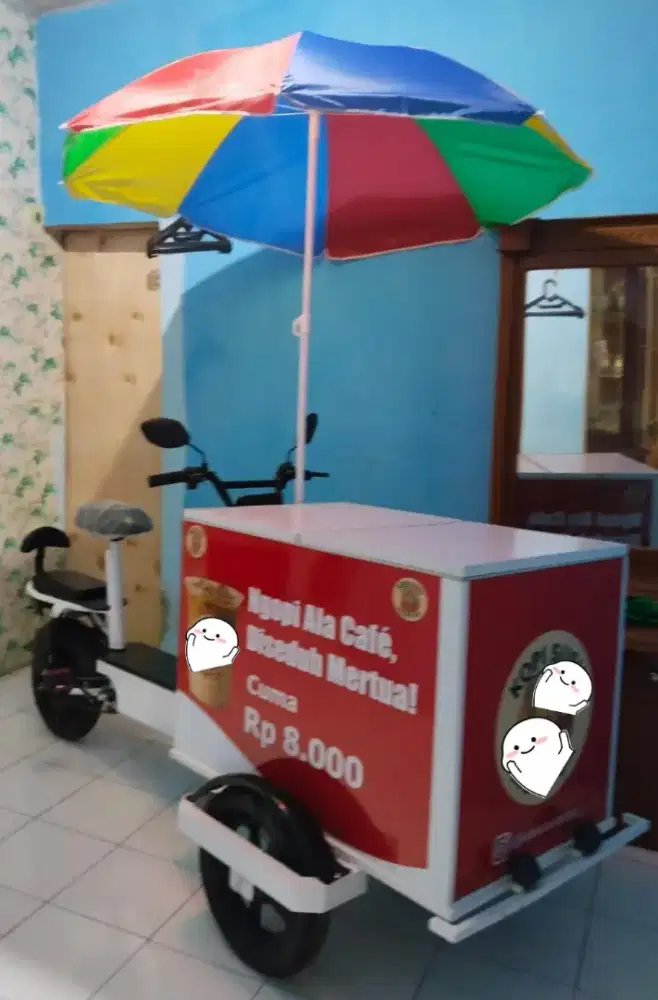 GEROBAK SEPEDA LISTRIK/SELIS KOPI KELILING