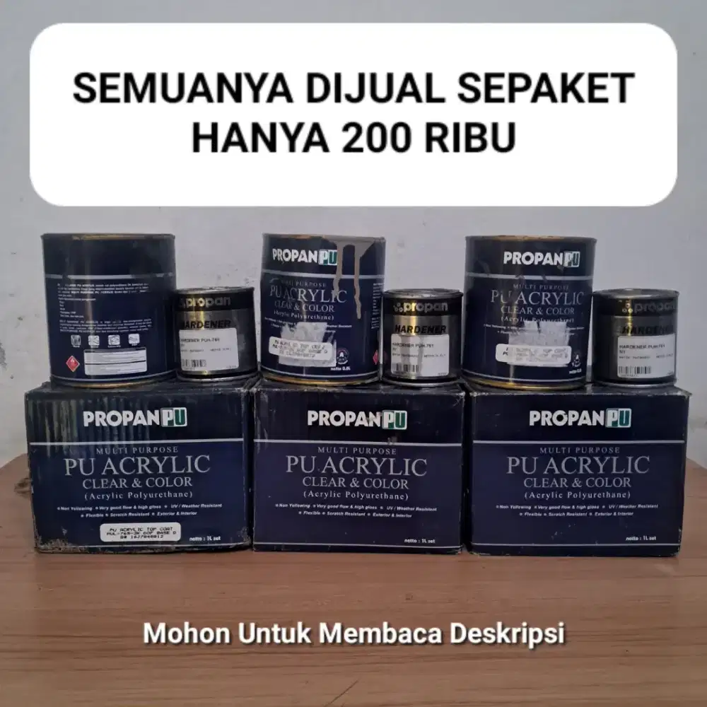 CAT PROPAN PU ACRYLIC SEALER  Semuanya Dijual Sepaket Hanya 200 Ribu