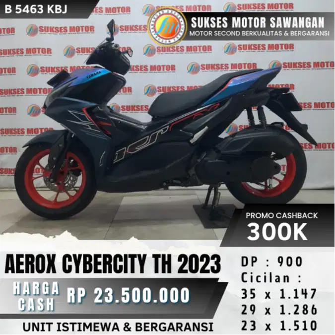 CASHBACK 300 YAMAHA NEW AEROX CYBERCITY TH 2023 UNIT MULUS BERGARANSI
