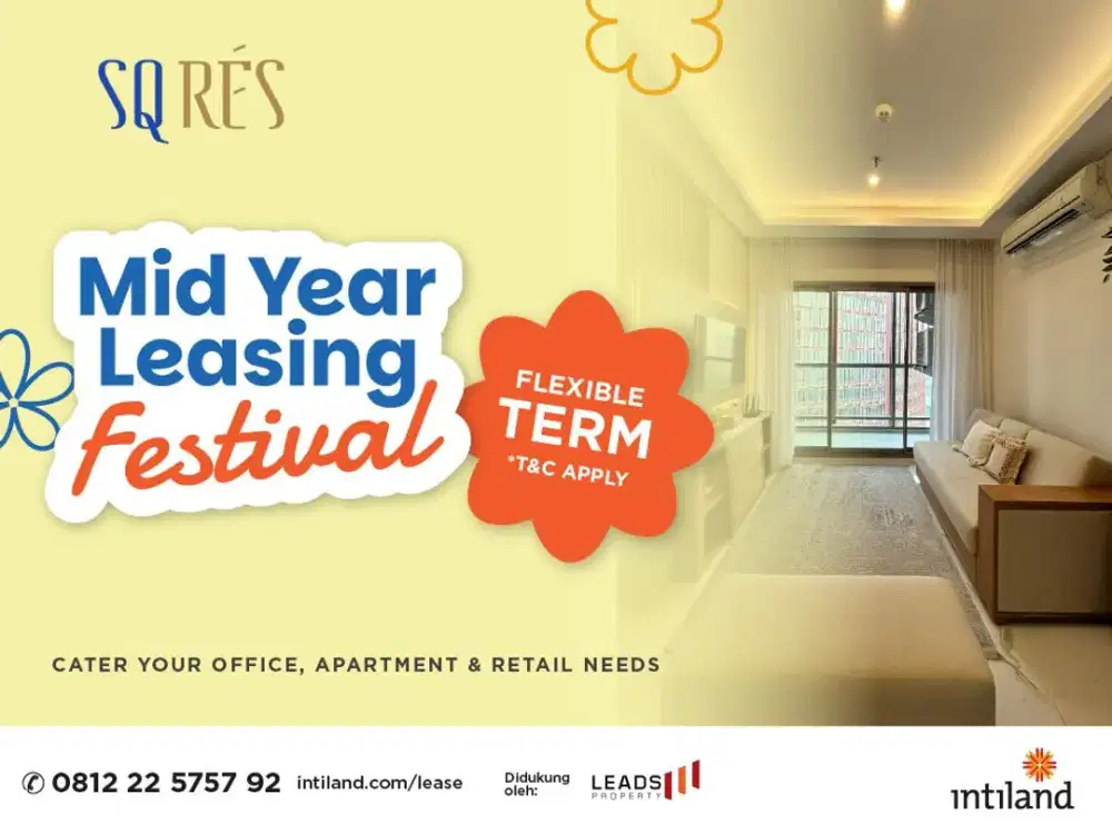 For RENT SQ Res Apartment - Fully Furnished - 1BR+Study - BRAND NEW