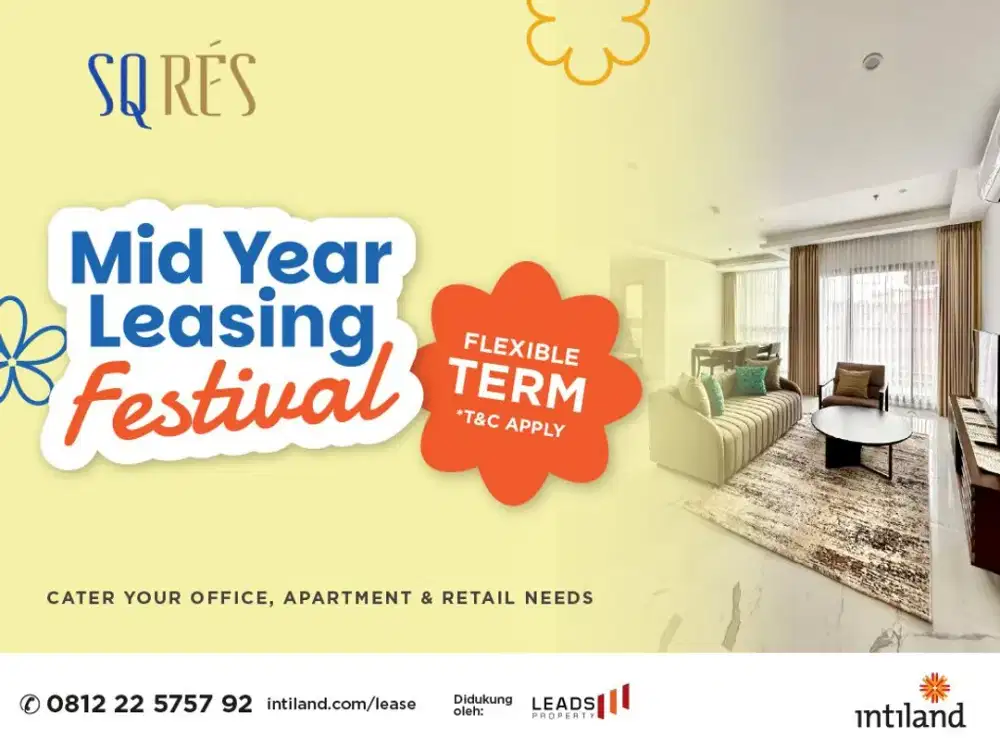 SQ Rés TB Simatupang 2BR for Rent | Brand New | Fully Furnished | Rp27,5Juta/Month