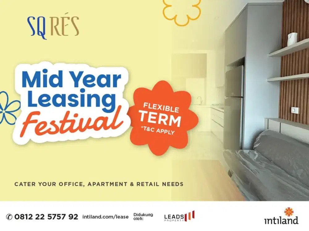 SQ Rés TB Simatupang 1BR for Rent | Brand New | Fully Furnished | Rp15Juta/Month