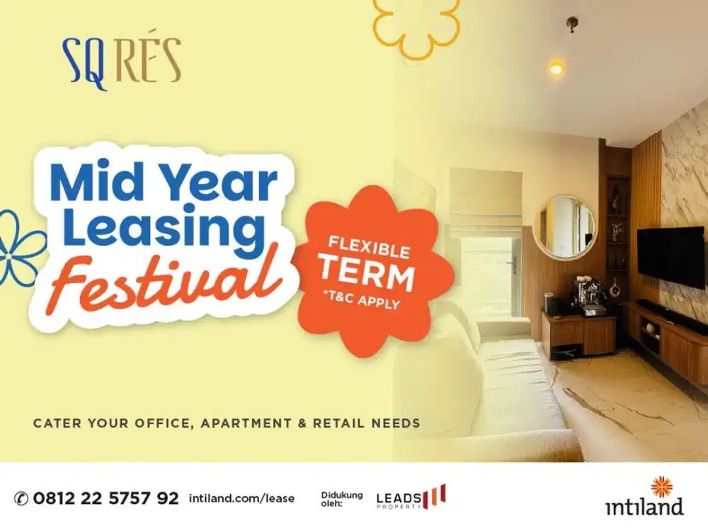SQ Rés TB Simatupang 1BR for Rent | Brand New | Fully Furnished | Rp12,5Juta/Month