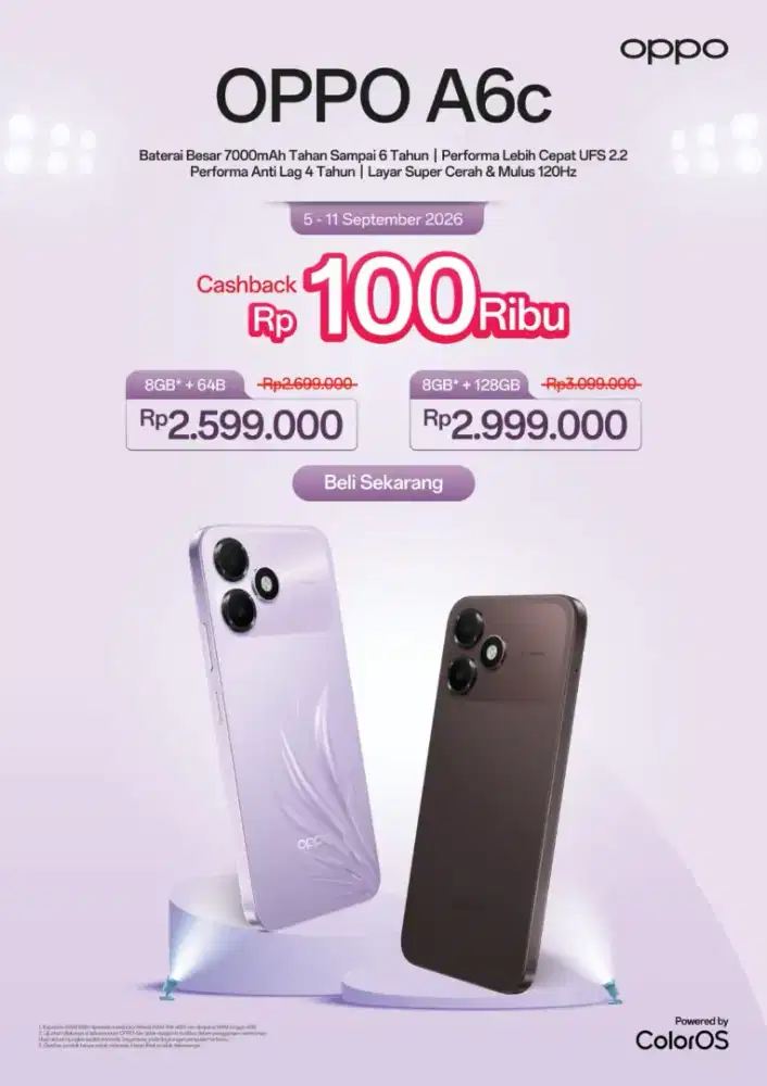 Promo Cashback Oppo A6c