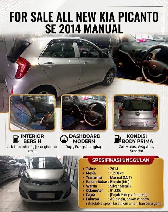 Dijual All New Picanto Manual 2014