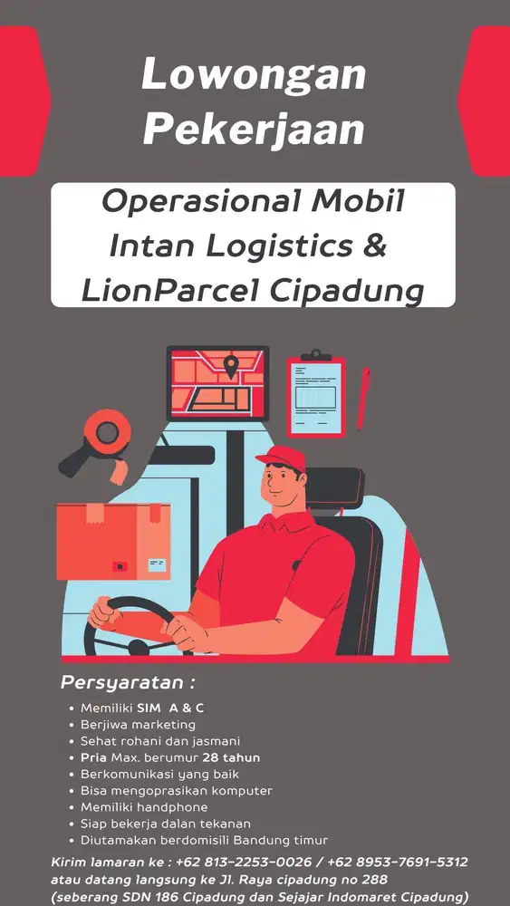Operasional Mobil Intan Logistics &  LionParcel Cipadung