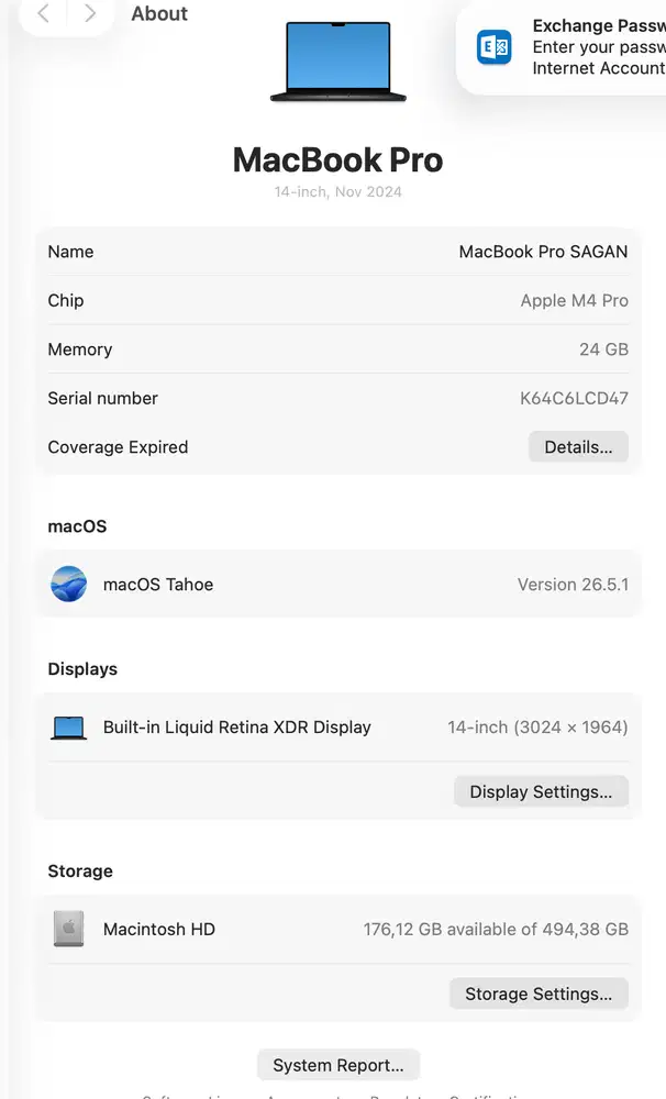 [DIJUAL] MacBook Pro 14-inch (Nov 2024) – Apple M4 Pro / 24 GB / 512 G
