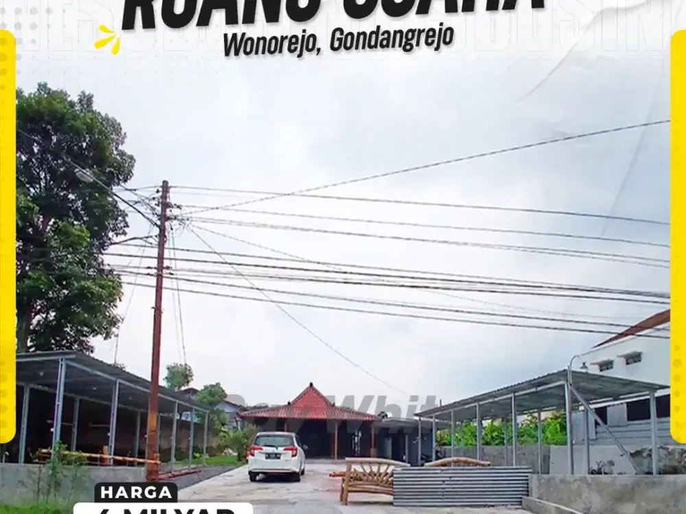 Ruang Usaha Di Wonorejo Cocok Untuk Resto / Coffe Shop Halaman Luas Siap Pakai