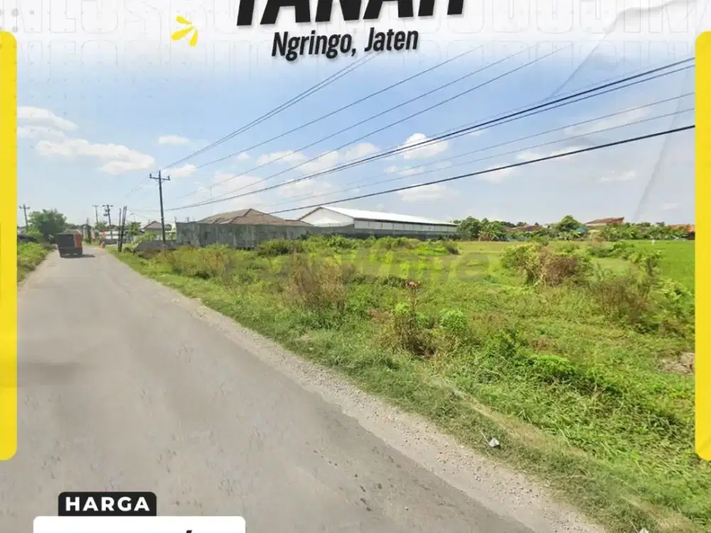Tanah Disewakan Di Ngringo Jaten Dekat Tol Akses Kontainer Kawasan Industri