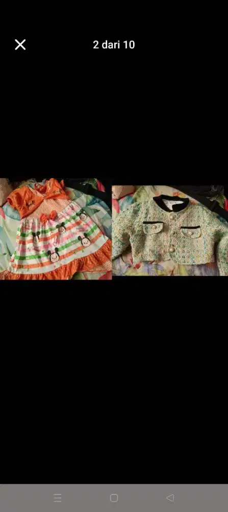 Dijual borongan baju anak bonus 3 boneka dan 1 tas.