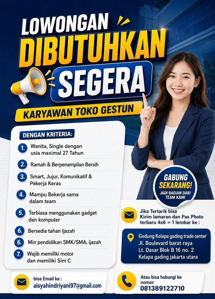 Loker Jaga toko Gestun