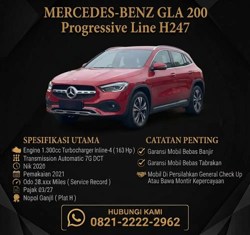MERCEDES-BENZ GLA 200 Progresive Line H247 2021 / Super Condition
