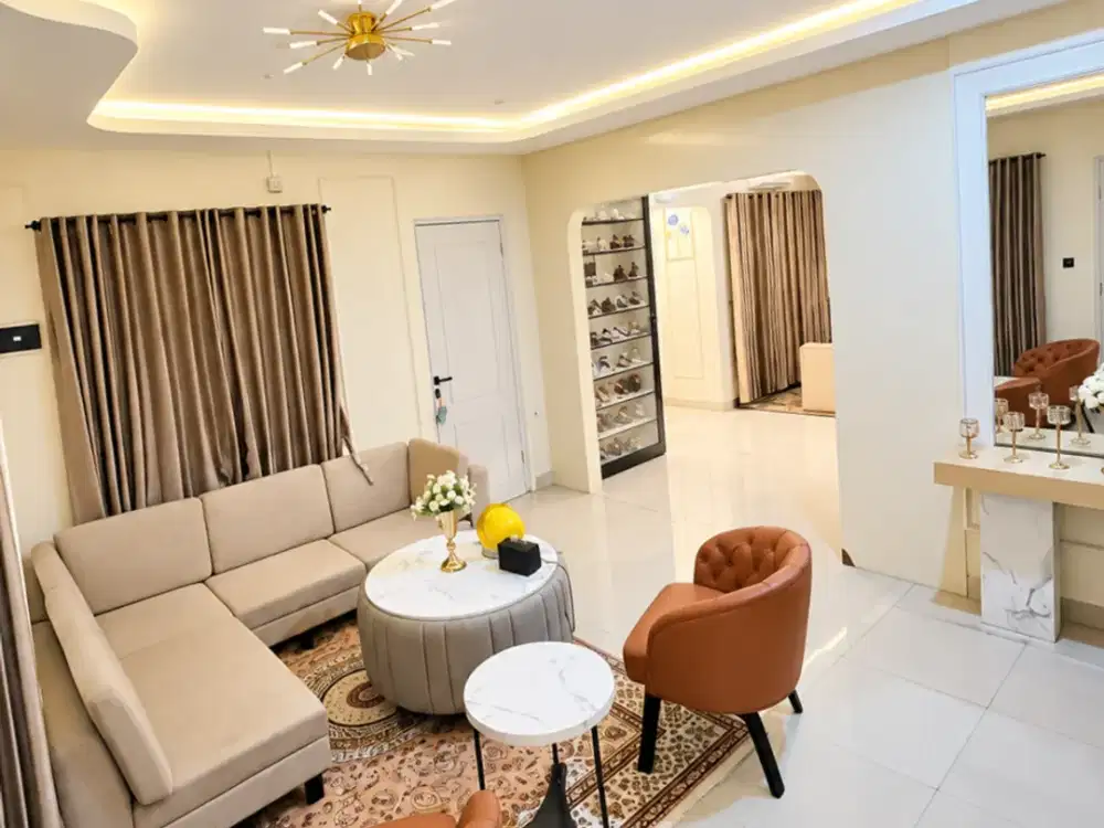 Rumah Hoek Bukit Golf Boulevard Cibubur 2LT 197m2 3KT SHM Semi Furnish
