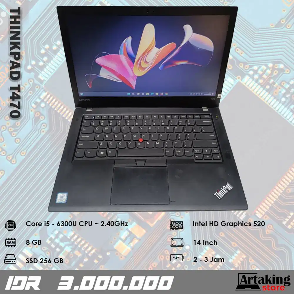 Lenovo Thinkpad T470 - Core i5 - Ram 8 GB - SSD 256 GB