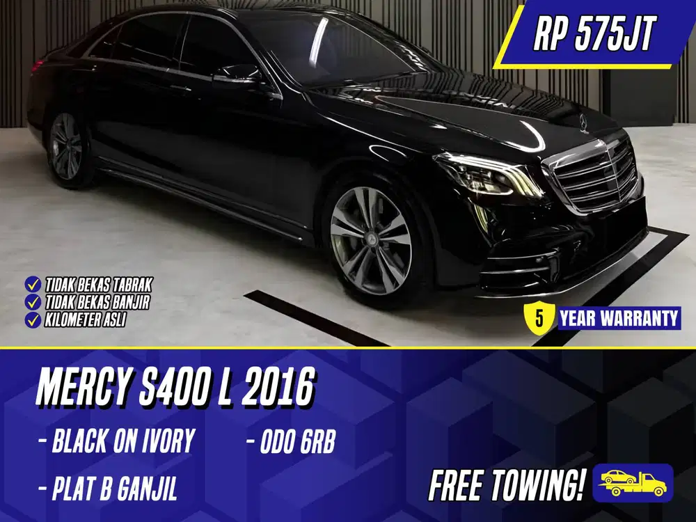 Mercedes Benz S400 L Exclusive 2016 NIK 2015 Black Hitam S400L Mercy
