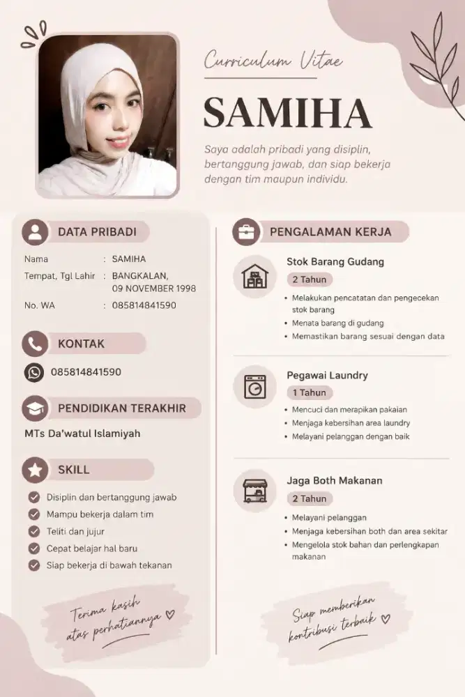 mencari pekerjaan UM harian/mingguan