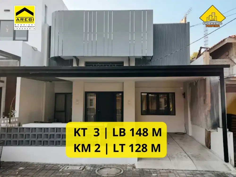 DIJUAL RUMAH MINIMALIS CUSTOM DESIGN – TATAR JINGGANAGARA, KBP LT 128 m² | LB 148 m² | 3 KT | 2 KM | FULL FURNISHED | SHM