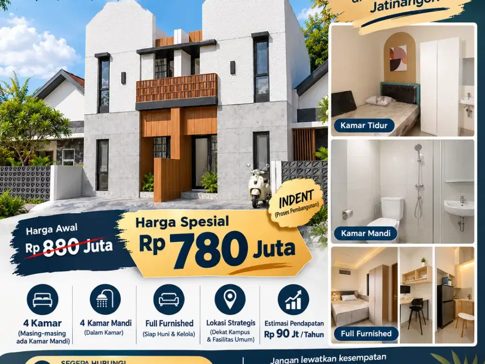 DIJUAL KOST PREMIUM JATINANGOR — Rp780 JUTA