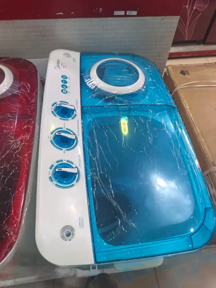 MESIN CUCI MIDEA 7KG 2 TABUNG PROMO KREDIT BUNGA RINGAN