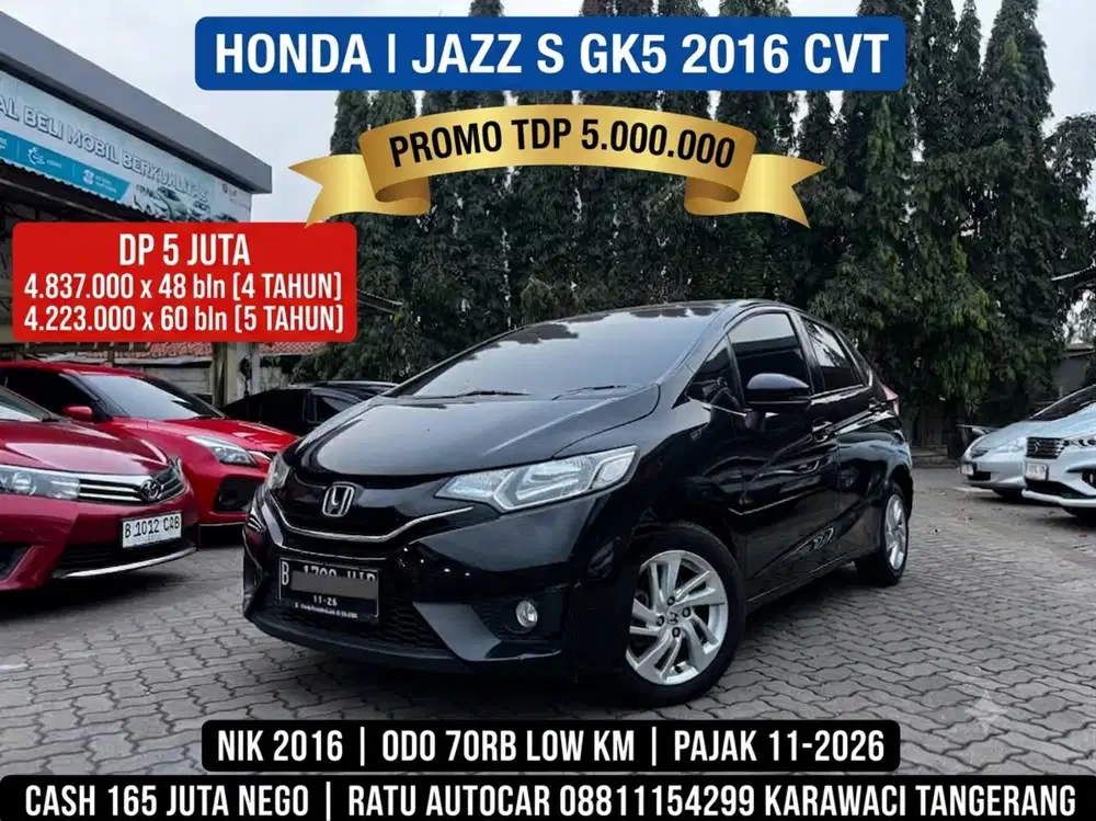 DP PROMO 5JT JAZZ ROBOT S MATIC 2016 LOW KM 70RB