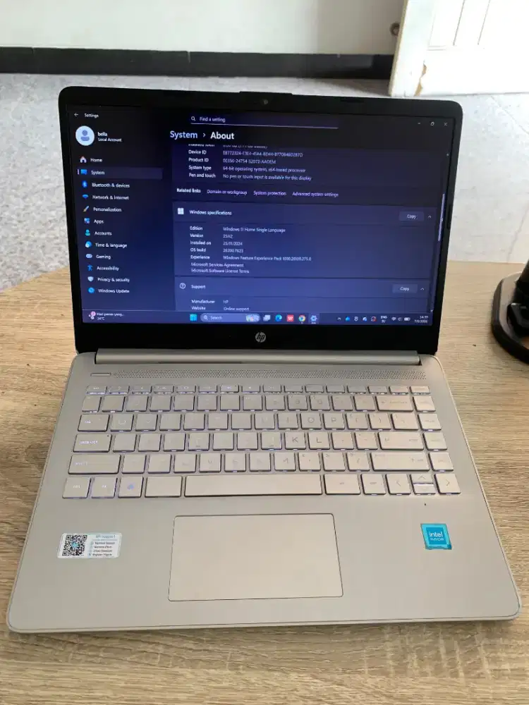 Laptop HP 14s - dq3xx RAM 8 SSD 512 Intel Celeron N4500
