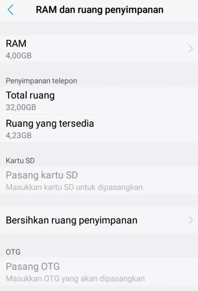 Vivo V7 ram 4/32GB