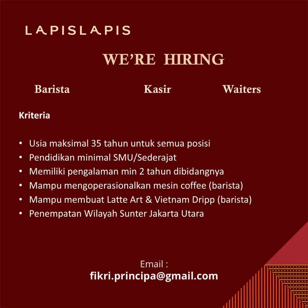 Barista, Waiters