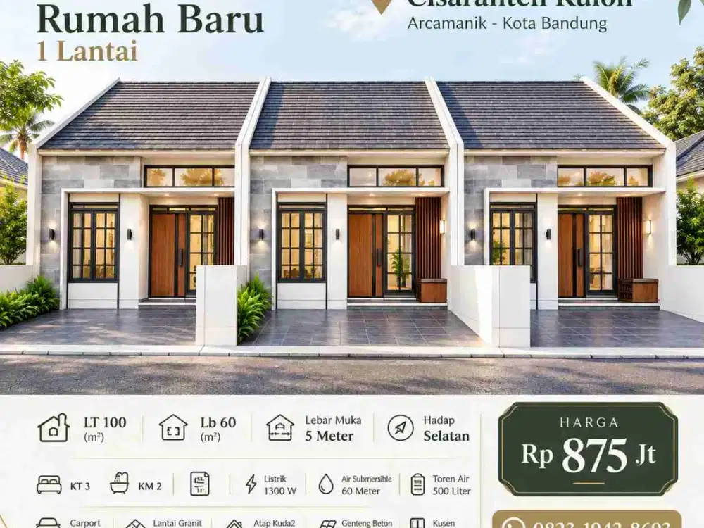 Dijual rumah baru on proses pembangunan di Cisaranten Kulon, Arcamanik