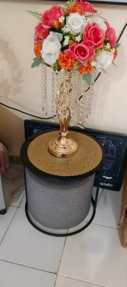 Meja bulat+stool
