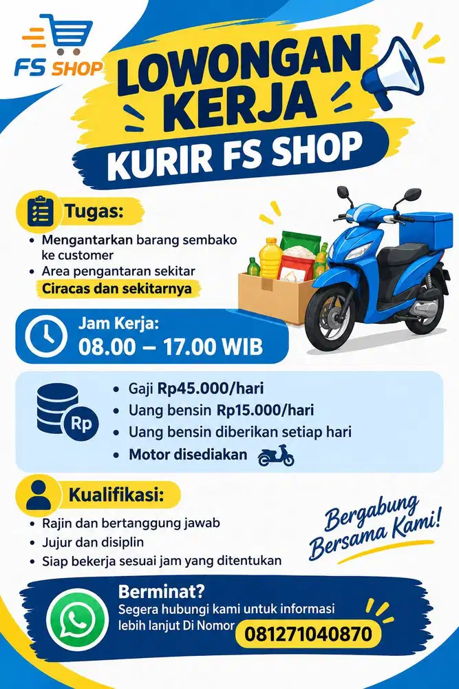 Lowongan Kurir Fs Shop