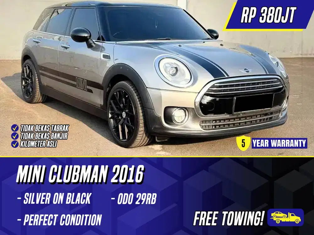 Mini Clubman 2016 Silver on Black Abu-abu Abu Grey