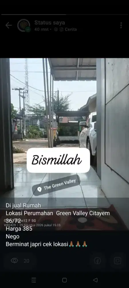 Dijual Rumah di Perumahan Green Valley Citayem Deket Tugu Macan