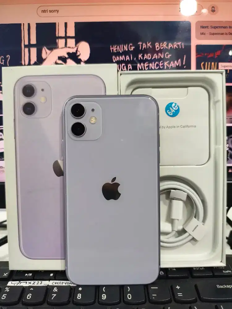 iPhone 11 64GB Purple Ex inter
Sinyal ON ALLOP