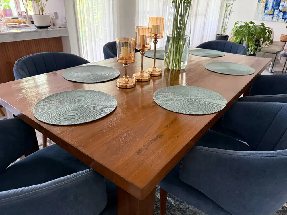Meja Makan Kayu Jati Custom 200 cm