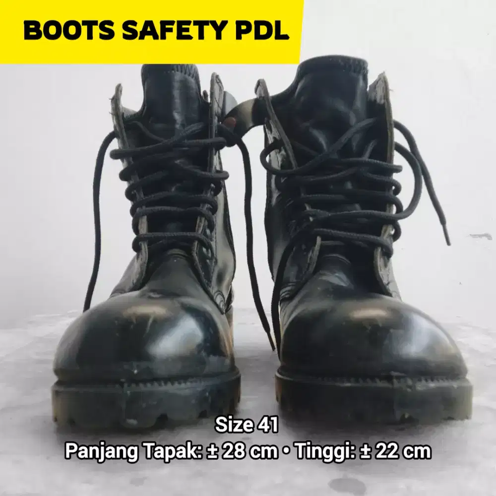 Sepatu Boots Safety PDL hitam size 41