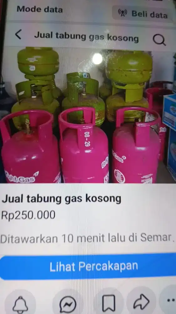 Jua tabung gas  kosongan 5 kg (3 buah ) dan 12 kg (1 buah(