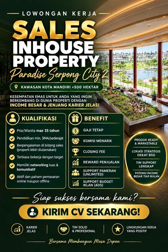 Lagi cari kerja dengan peluang income besar?