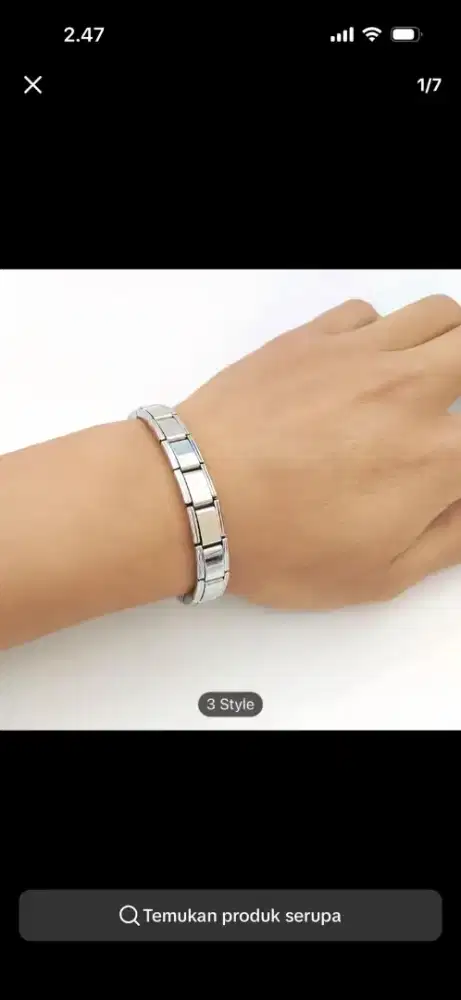 JUAL MURAH GELANG TANGAN PRIA TITANIUM ALL SIZE