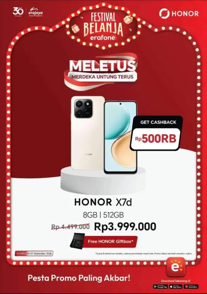 Honor X7d 8/128gb - cicilan indodana