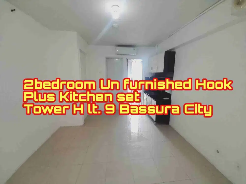 Disewakan Apartemen siap huni free IPL 2bedroom Hook plus kitchen set Tower H. Lt. 9 Bassura City