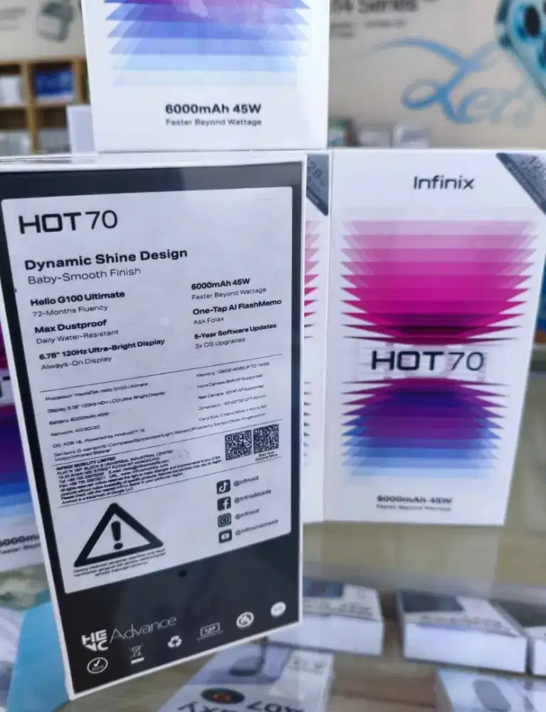 INFINIX HOT 70 BARU. KREDIT TANPA APLIKASI DAN BI CHECKING. ACC 95%
