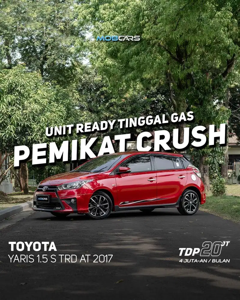 Yaris S Trd 1.5 CVT 2017 MERAH MAROON