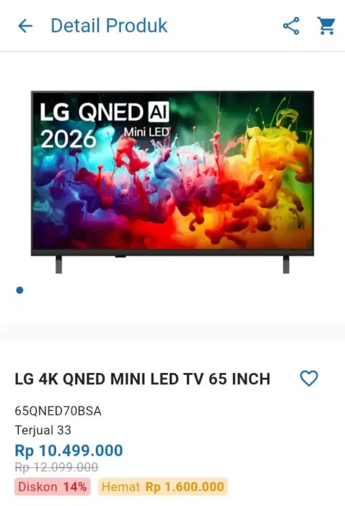 CICILAN LG 4K QNED LED TV 65 INCH