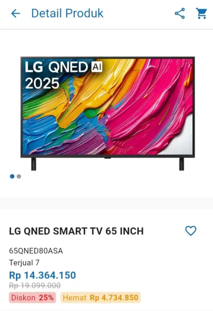 CICILAN LG QNE SMART TV 65 INCH