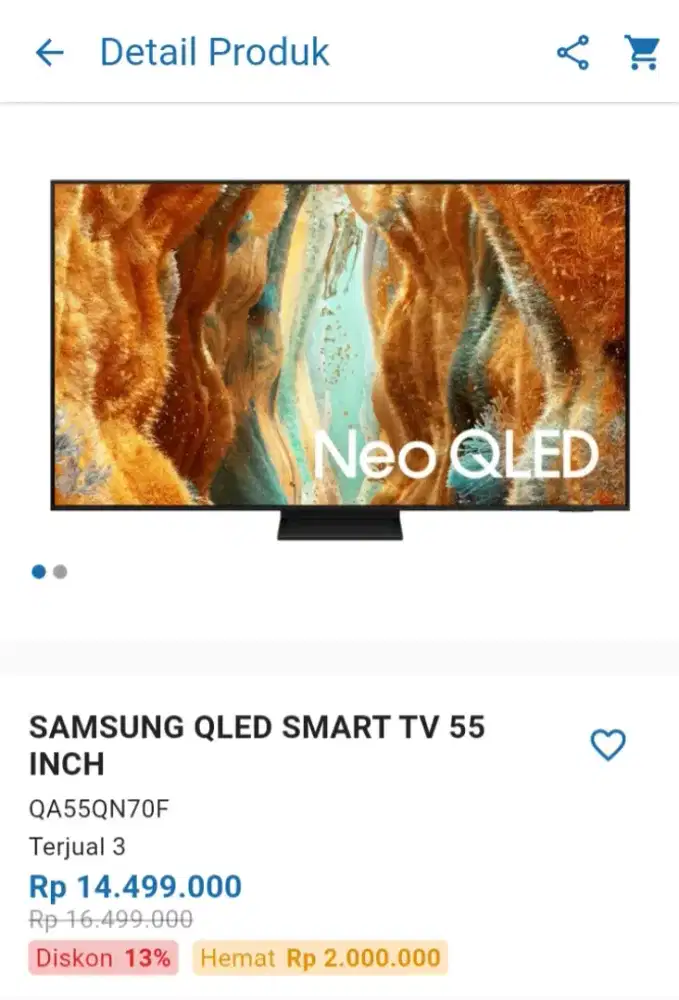 CICILAN SAMSUNG QLED SMART TV 55 INCH