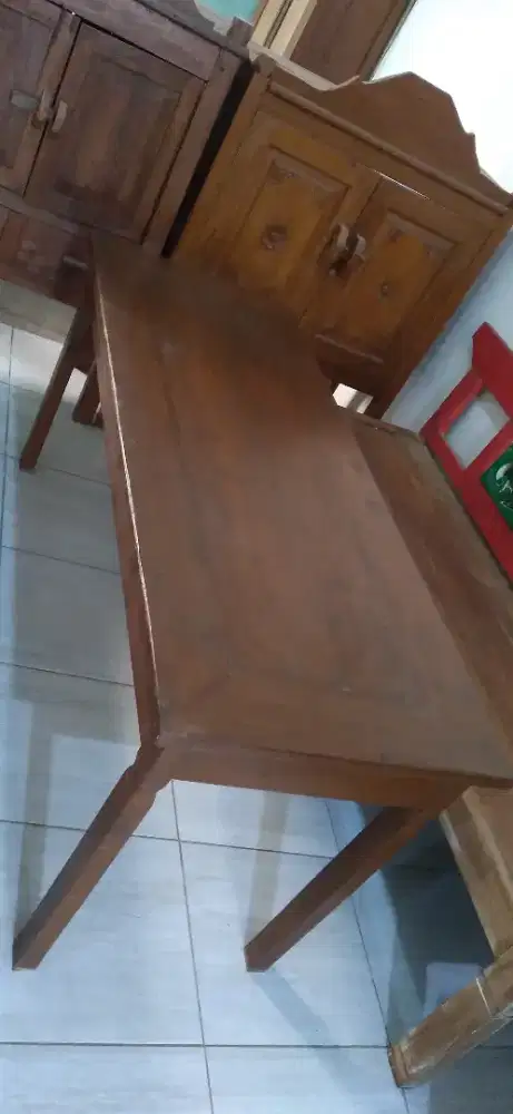 DIJUAL MEJA KAYU JATI ASLI