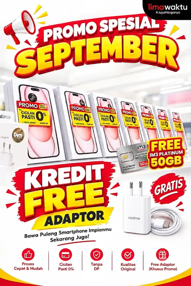 IPhone bisa kredit cuma 1 jutaan free 2x cicilan