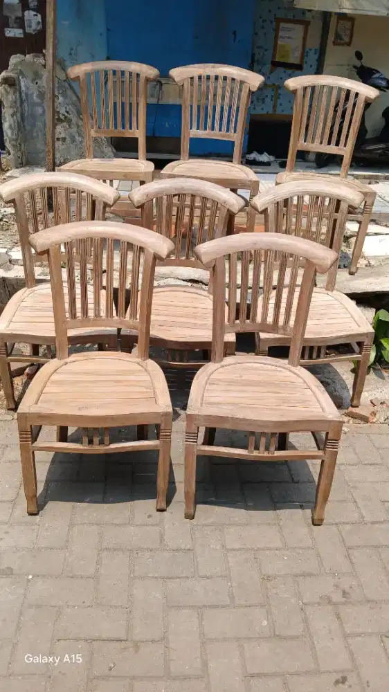 Kursi jati satuan/borongan  8pcs
