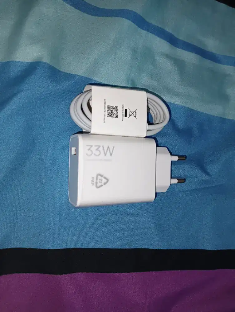 Charger TipeC OriCopotan PocoC85 Putih 33Watt FastCharging Baru