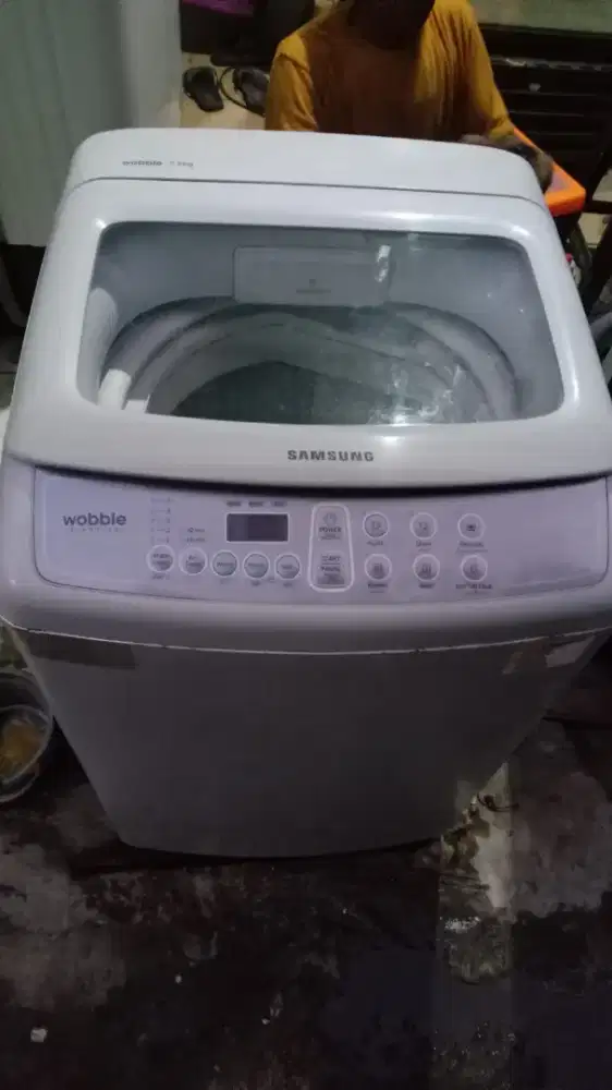 Mesin cuci 1 tabung otomatis samsung 7,5 kg normal nego tipis